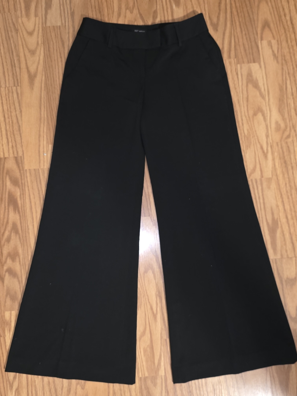 INC International Concepts Black Wide-Leg Pull-On Trousers